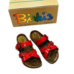 Birkenstock | Birki’s Nepal Shiny Red Sandals (37)